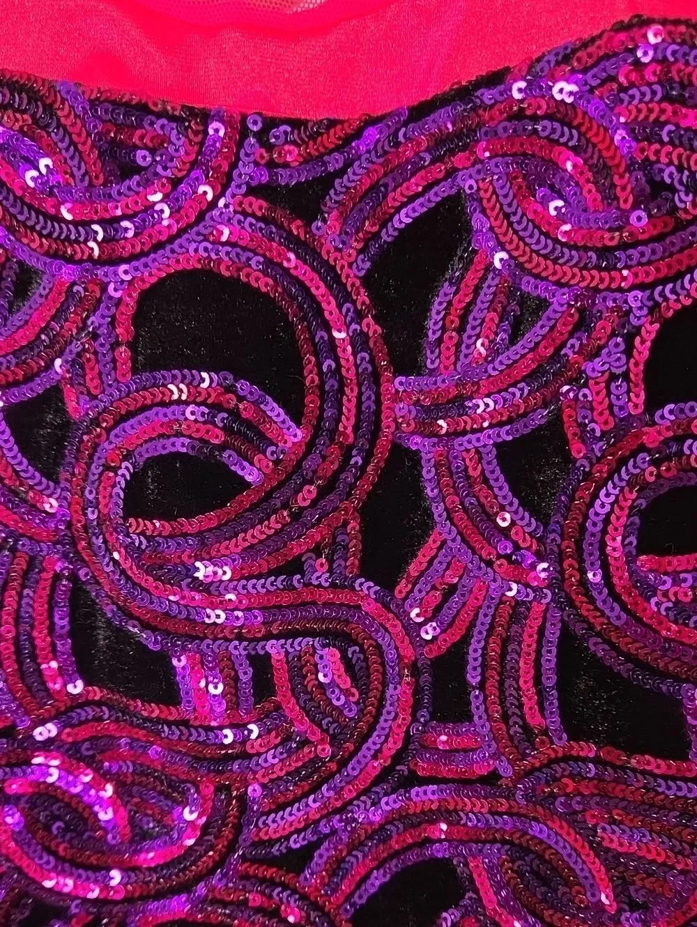 Weissman. Hot Pink and Purple Sequin Dance Costume. Size XLC. Like New